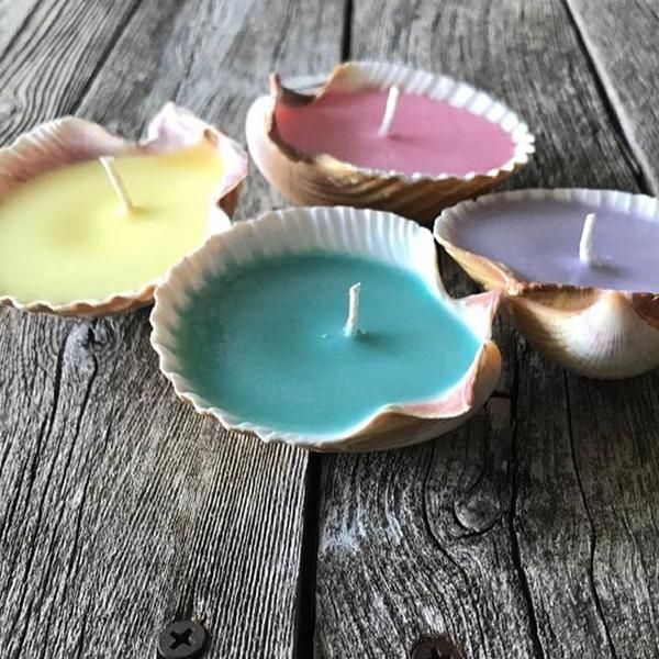 Natural Shell Glow Candle Duo